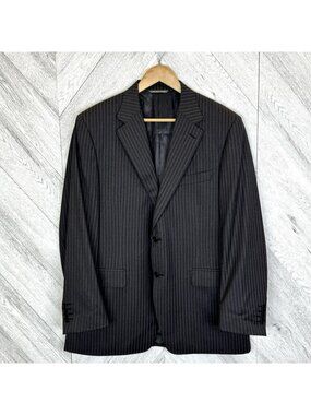 Canali Blazer Sport Coat Suit Jacket Mens Size 44R (IT 54) Wool Italy Pinstripe
